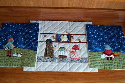 Tríptico Navidad. Aplicaciones patchwork