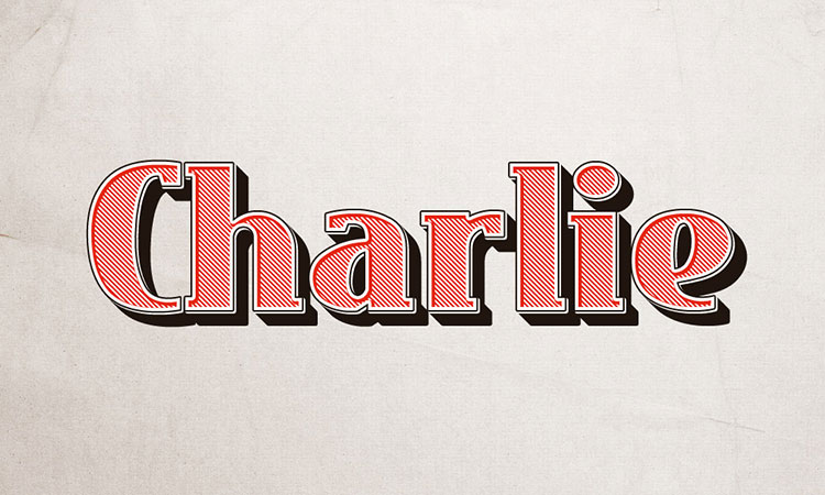 Charlie Text Effect PSD