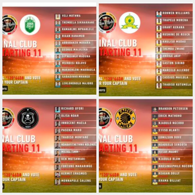 Chiefs, Pirates, Sundowns y AmaZulu han sido revelados