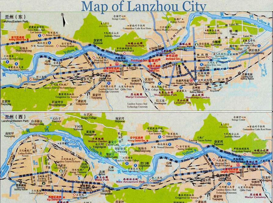 Map-of-Lanzhou-City