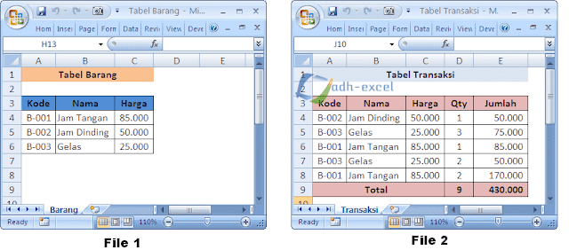 vlookup beda file dalam excel