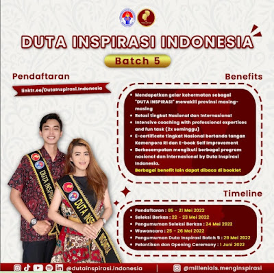 Pendaftaran Beasiswa Duta Inspirasi Indonesia Batch 5 2022