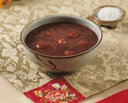 Dongji-patjuk (red bean porridge).
