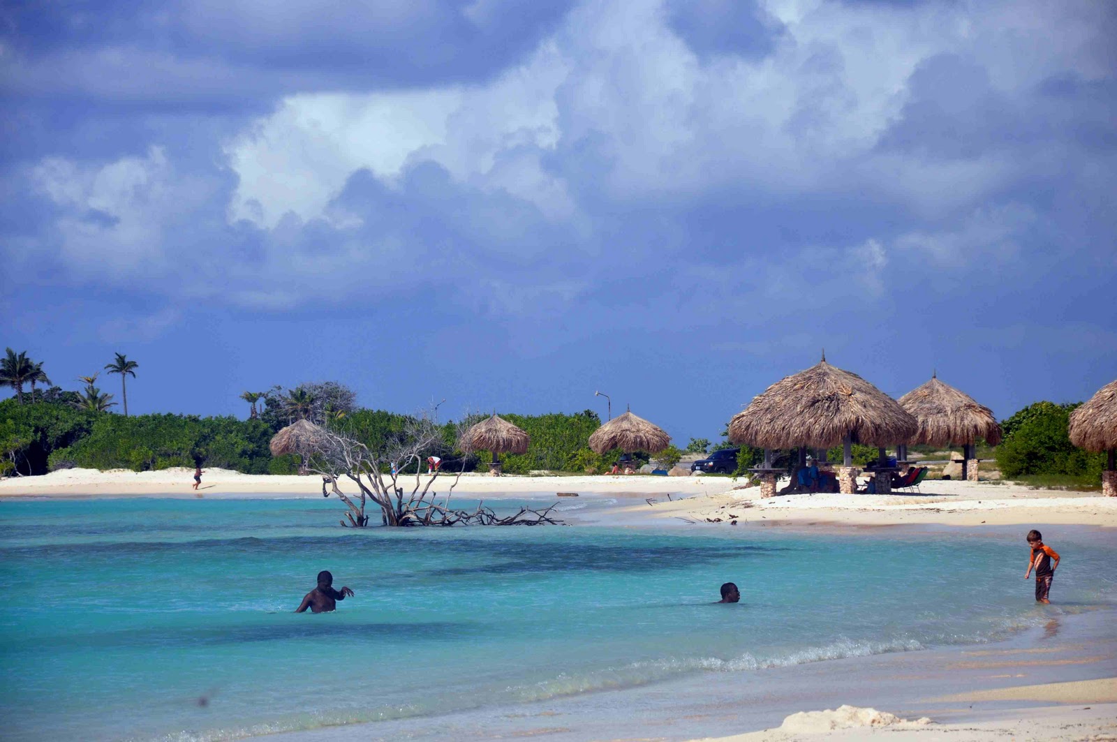 We took a trip to Baby Beach, the southernmost portion of Aruba that can be reached by paved roads. It was worth the drive. The sand is soft and white,