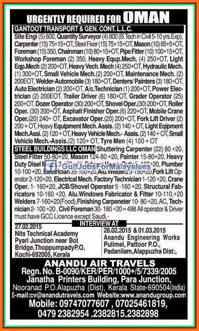 Oman Large job vacancies