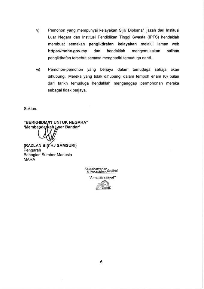 Surat Permohonan Kerja Lepasan Ijazah - Septi Kr