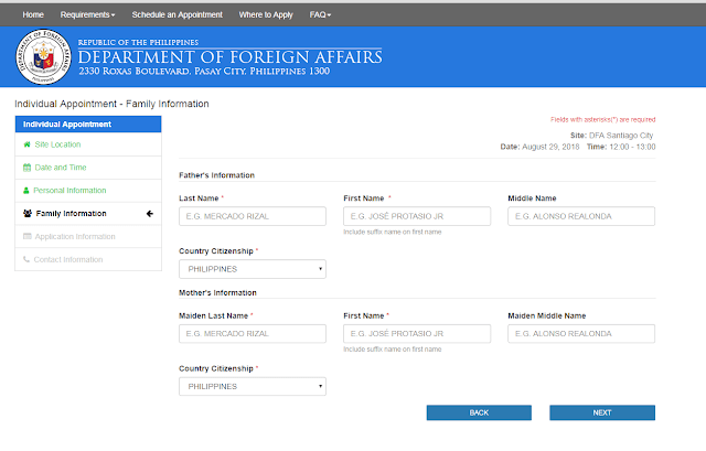 Passport Personal Details