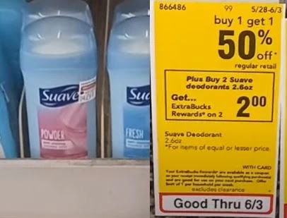 FREE Suave Deodorant CVS Deals