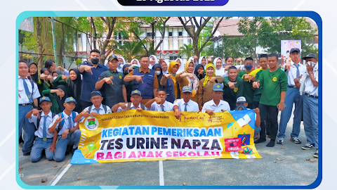 Kegiatan Pemeriksaan Tes Urin NAPZA Oleh Dinas Kesehatan Kabupaten Tangerang