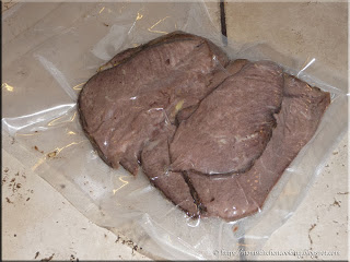 sliced roast beef vacuum sealed ready for freezer