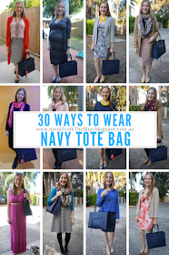 30 ways to wear Navy tote bag Rebecca Minkoff MAB medium tote in moon | awayfromblue blog