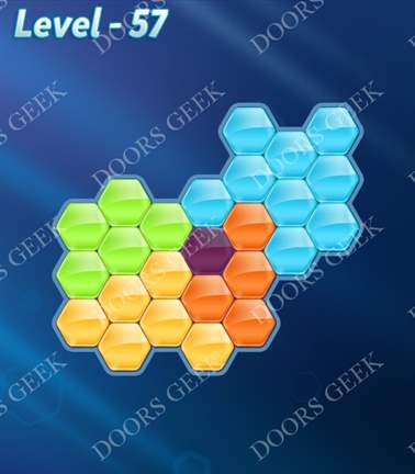 Block! Hexa Puzzle [5 Mania] Level 57 Solution, Cheats, Walkthrough for android, iphone, ipad, ipod