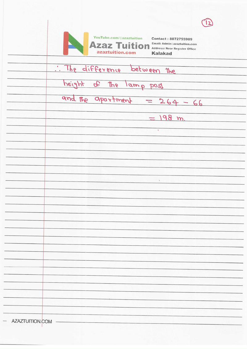 TN Samacheer 10 Maths Trigonometry Chapter 6 Hand Written Solution