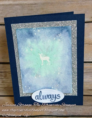 A Patronus Card made with the Carols of Christmas stamp set by Stampin' Up!