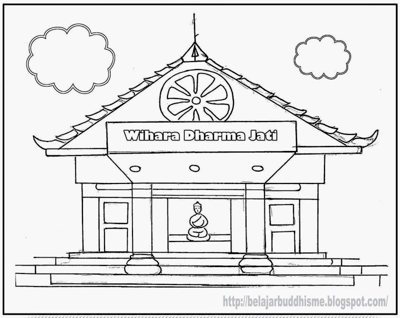 41+ Gambar Sketsa Vihara, Paling Dicari!