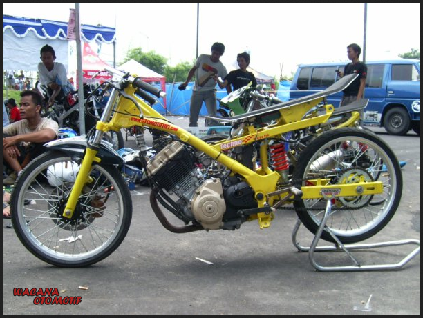 Gambar Modifikasi Motor Suzuki Satria Fu Drag Tercepat