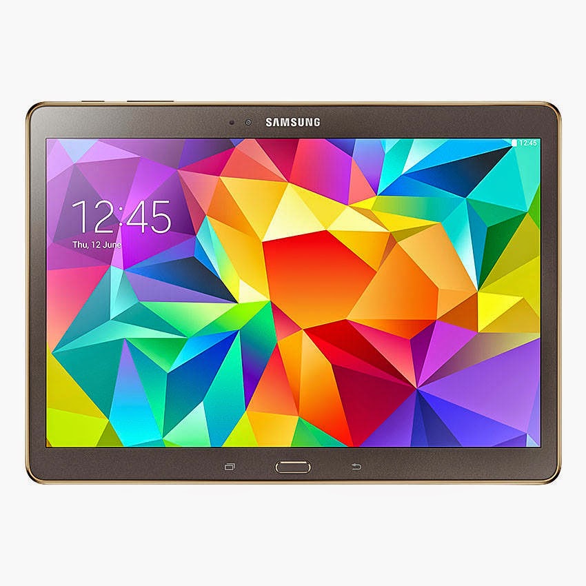 Harga Dan Spesifikasi Samsung Galaxy Tab S 10.5" Titanium Bronze Terbaru, Dengan Wi-Fi Model 249g Dan LTE 298g