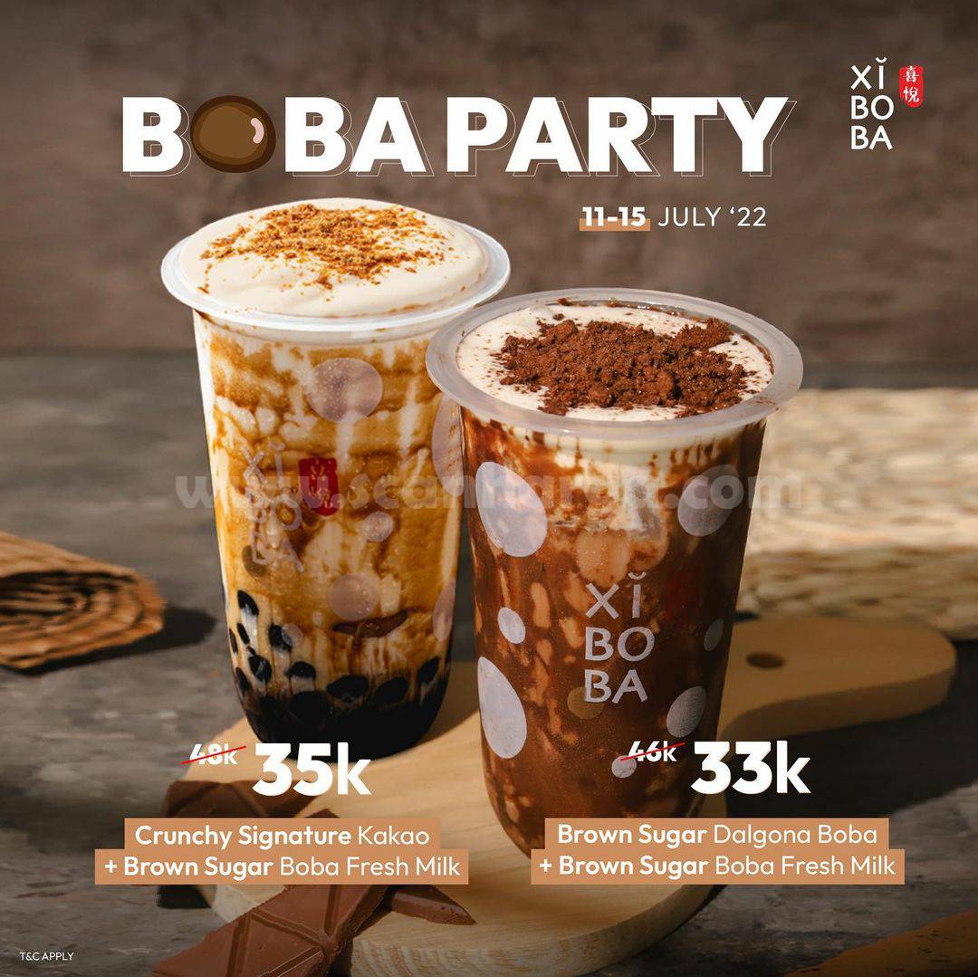 XIBOBA Promo Spesial BOBA PARTY - Harga Menu mulai 33rb*