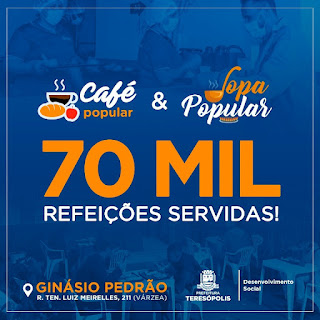 Café e Sopa Popular de Teresópolis superam as 70 mil refeições servidas à população em vulnerabilidade social