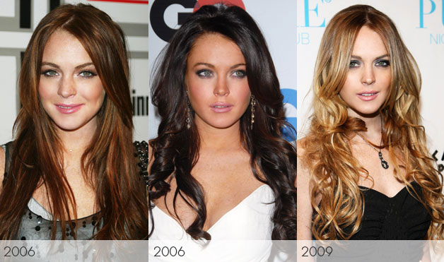 lindsay lohan hair colour