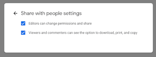 special permission of google drive