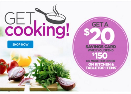 The Shopping Channel Free $20 Savings Card When You Spend $150 on Kitchen & Tabletop Items