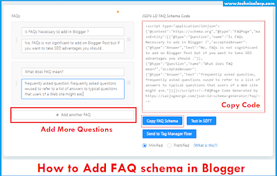 How to Add FAQ schema in Blogger