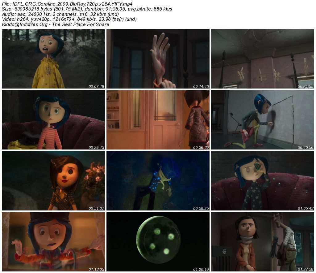 Coraline (2009) BluRay 720p Full Movies + Subtitle Indonesia