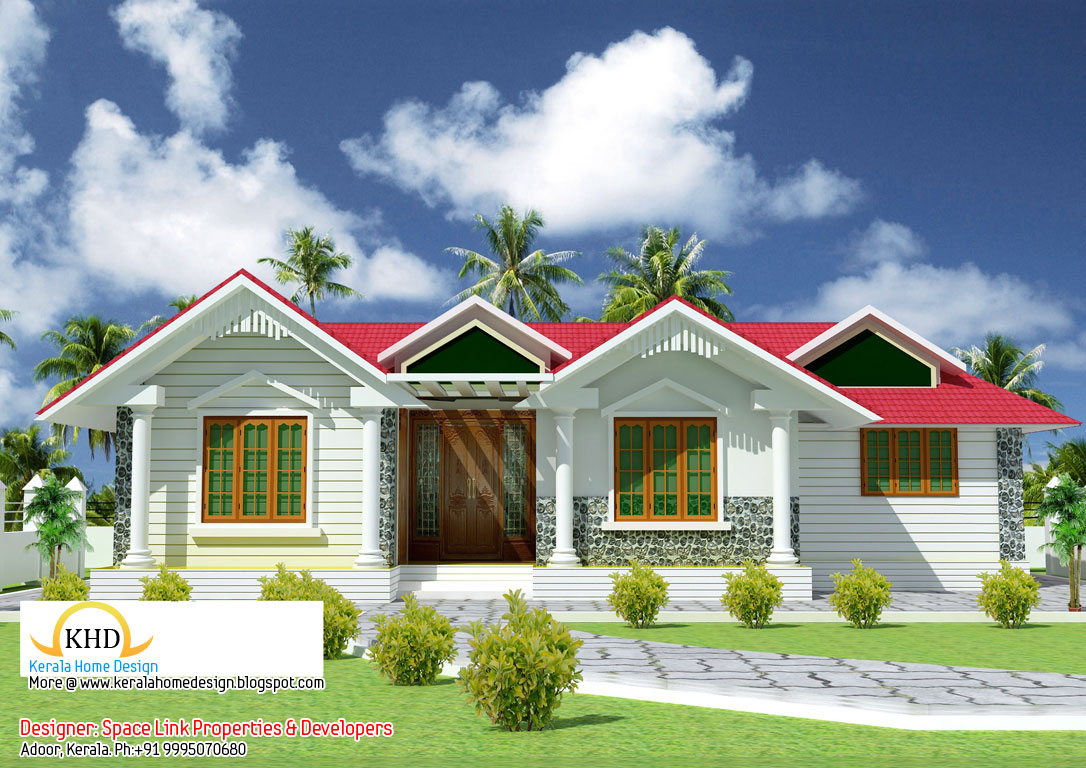 Beautiful single  floor  house  elevation  and Plan  1070 sq 