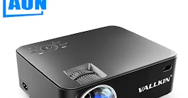 VALLKIN 2 in 1 LED Projector 3D + TV BOX Built-in Android 4.4 MINI Projector 1500 Lumens Syne Screen with Phone Smart Beamer AM200S