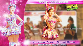 Vanessa Barral en traje folklórico