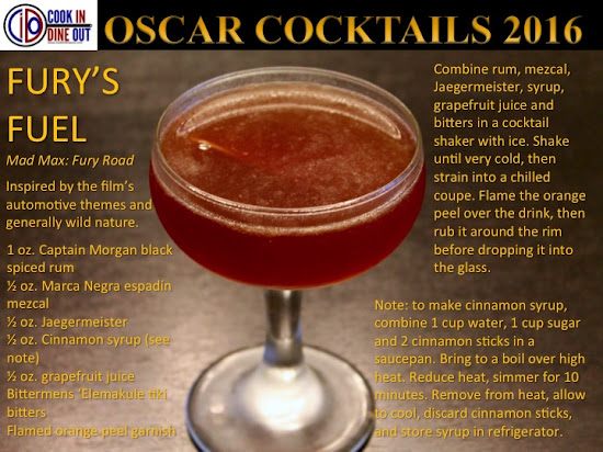 Oscar Cocktails 2016 Mad Max: Fury Road Fury's Fuel