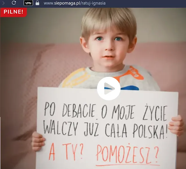 baner pomoz ignasiowi
