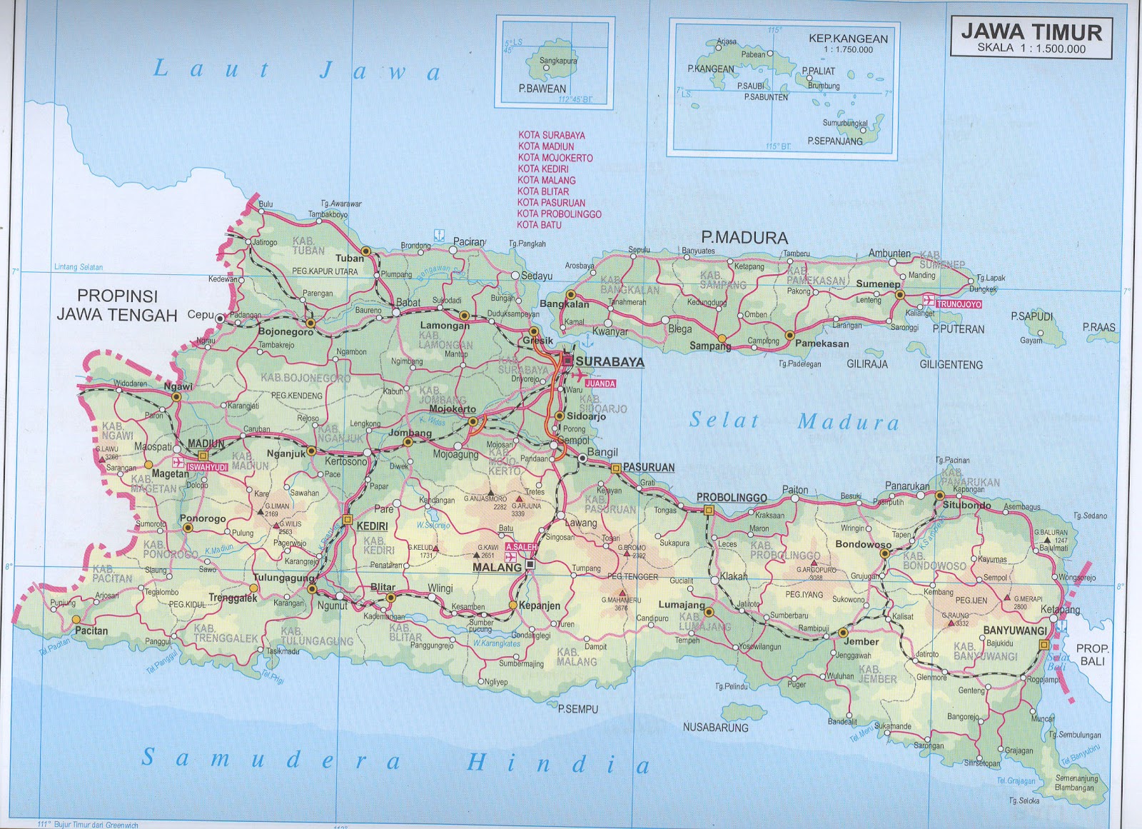 AMAZING INDONESIA jawa  timur  maps 