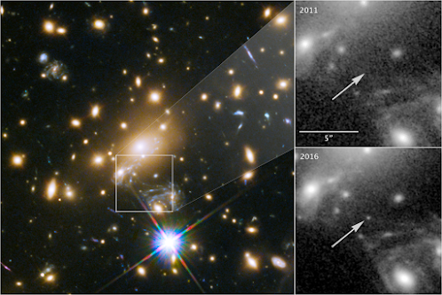 La estrella Lend Star 1 es la estrella más lejana conocida, se encuentra a 9 mil millones de años luz y hoy en día ya no existe.