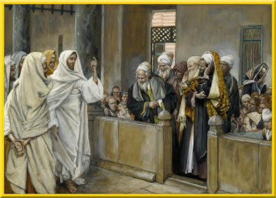 "The Chief Priests Ask Jesus by What Right Does He Act in This Way" -- by James Tissot,  PD-Art-1923