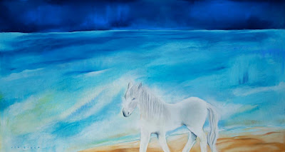 cumberland island,art,painting,beach,horse,print