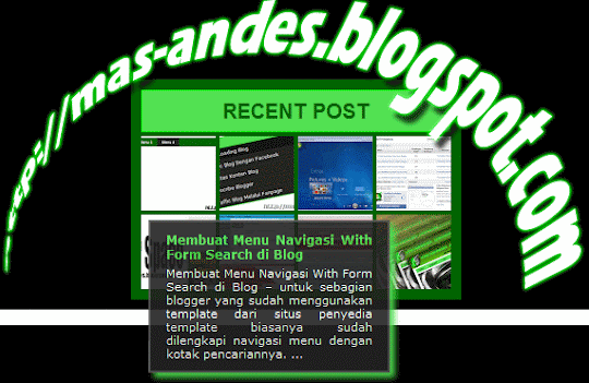 Widget Recent Post Tooltip Blogger