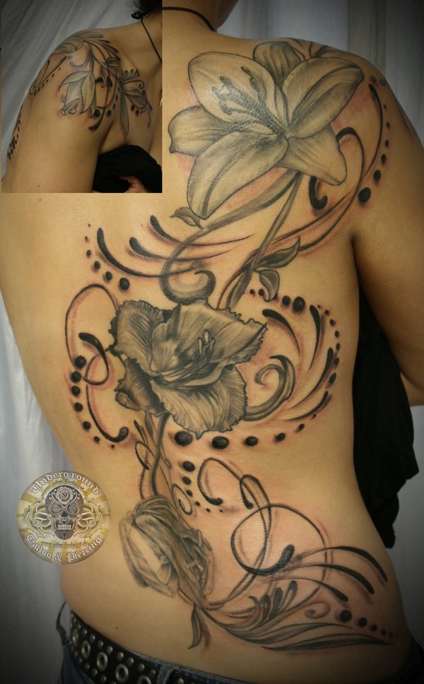 Flower tattoo designs are very popular among females A lot of women who 