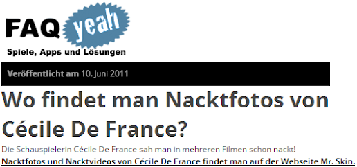 Wo findet man Nacktfotos von Cecile de France?