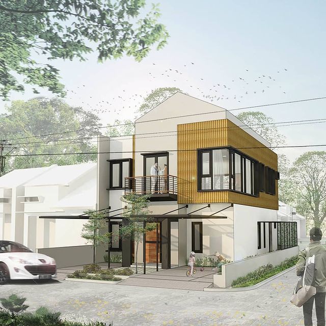 desain rumah bentuk l