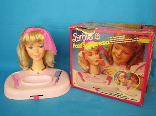 brinquedos anos 90 barbie face