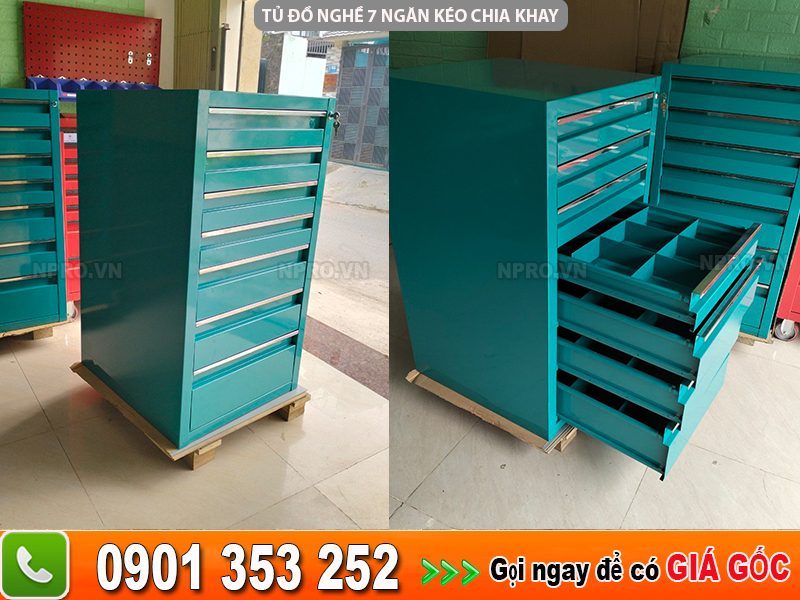 Tủ đựng đồ nghề 4 ngăn chia khay đựng linh kiện