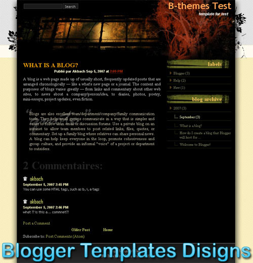 Theme Rainbow Garden Blogger Templates