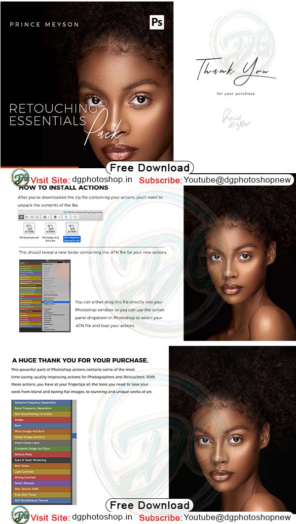 Powerful Pro Retouching Pack Photoshop actions Free