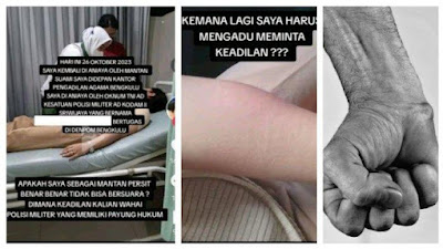 Oknum TNI Aniaya Mantan Istri di Depan PN Agama Bengkulu, Korban: Kemana Saya Mengadu Minta Keadilan