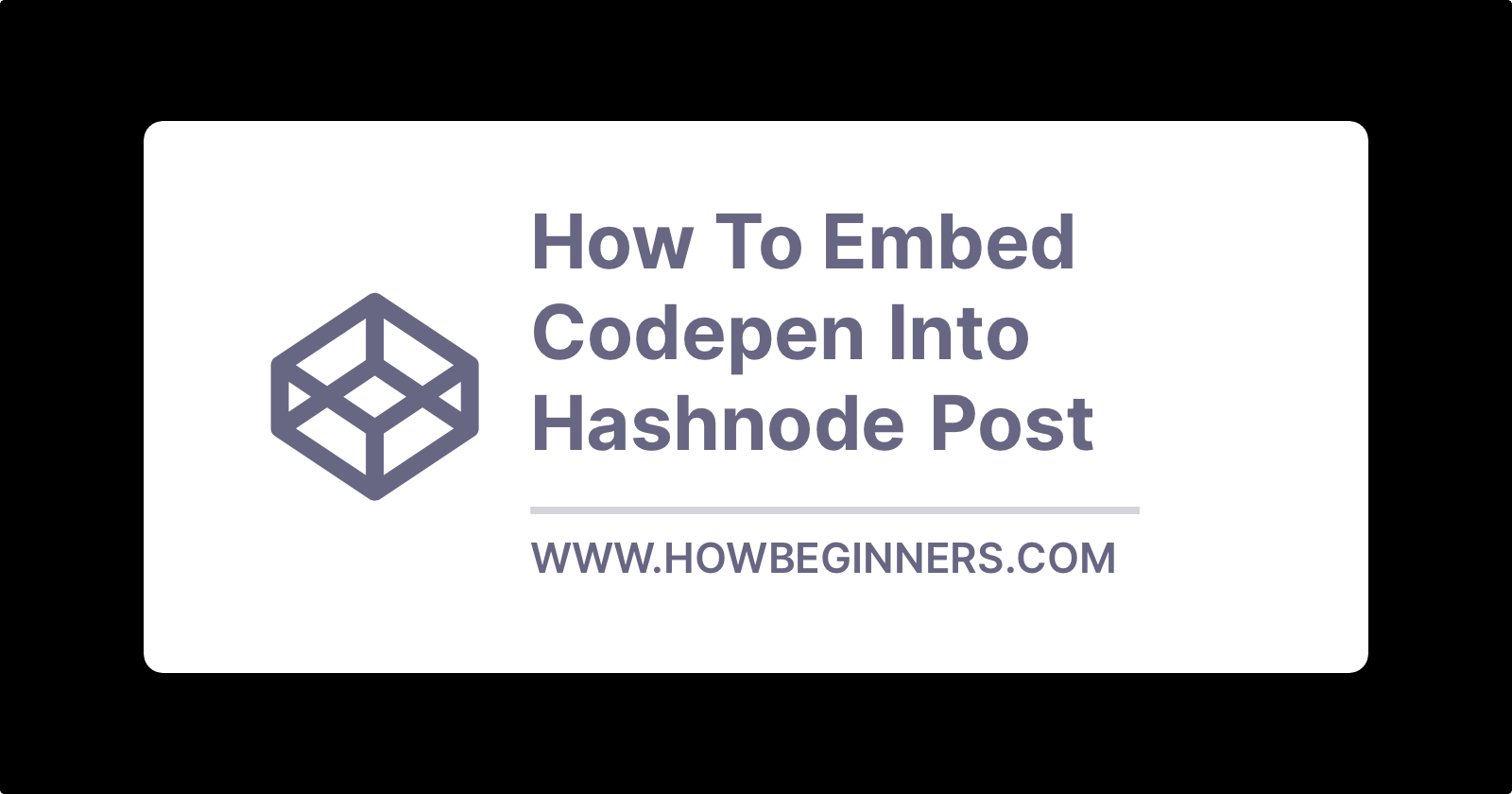 How To Embed Codepen Into Hashnode Post