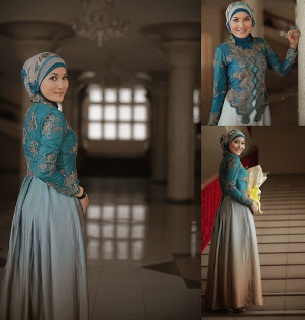 Inspirasi Model Kebaya Hijab Modern Pesta Terbaru 2017