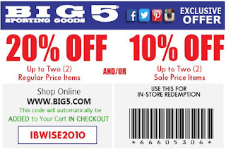 big 5 sporting goods coupons 2018