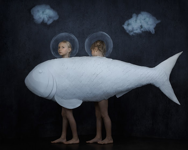 foto por Kristina Varaksina, "You are my Twin", serie | imagenes creativas artisticas bonitas | peces